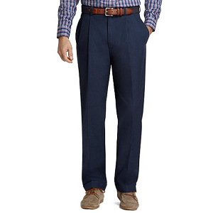 Elliot Fit Supima Cotton Poplin Pants - Navy